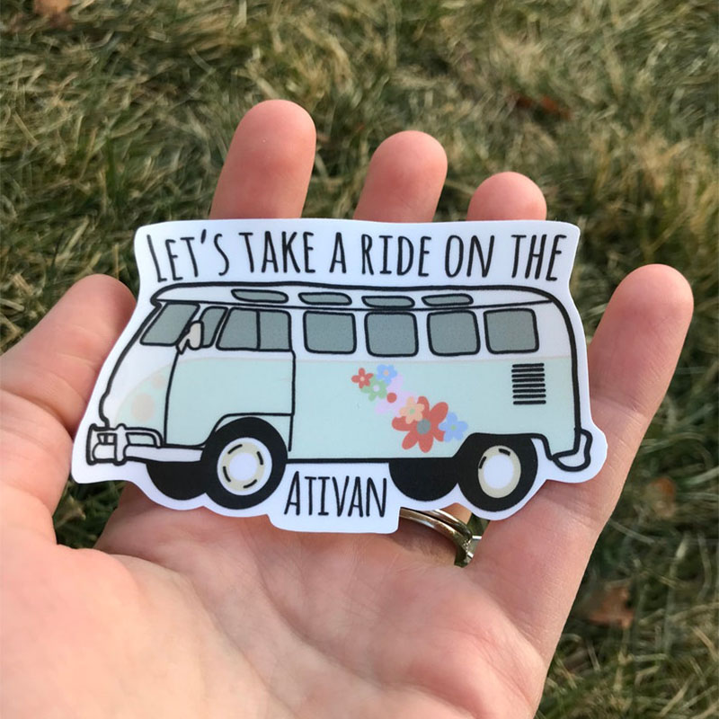 Let's Take A Ride On The Ativan Nurse Stickers