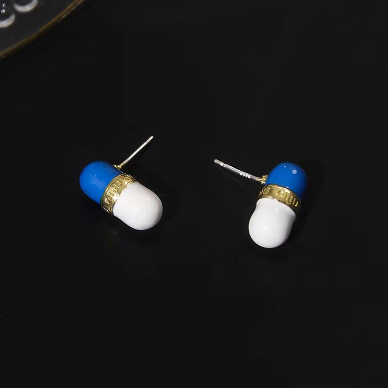 Colored Pill Capsule Nurse Mental Earrings