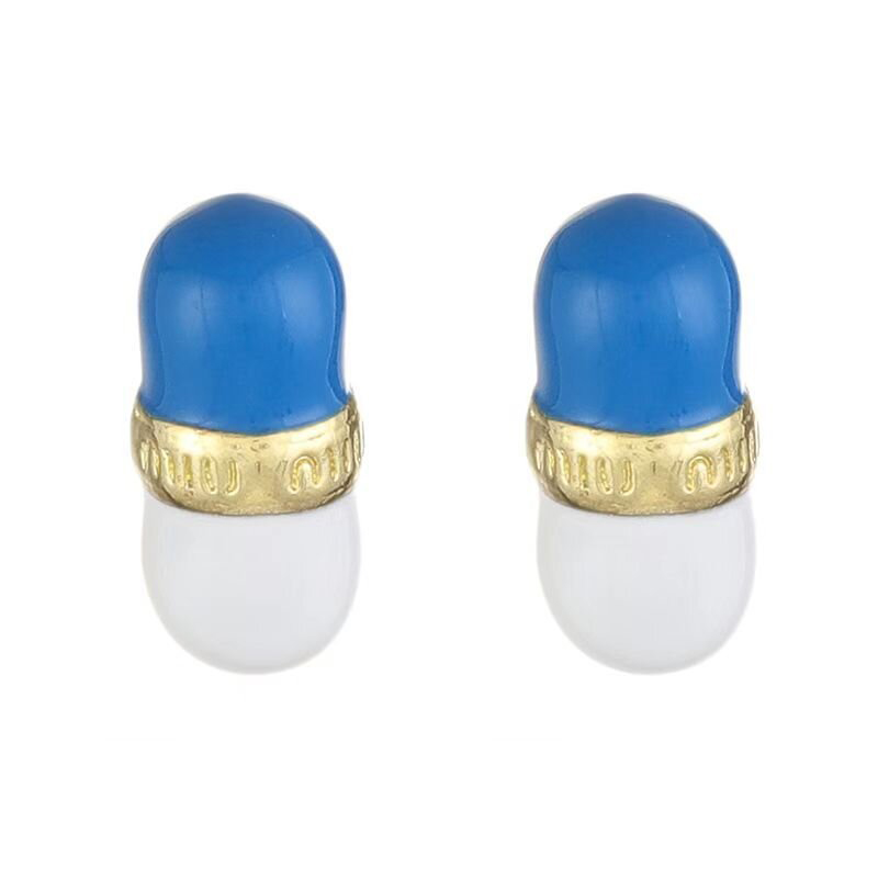 Colored Pill Capsule Nurse Mental Earrings
