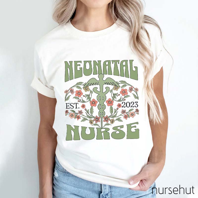 Neonatal Flower Nurse T-Shirt