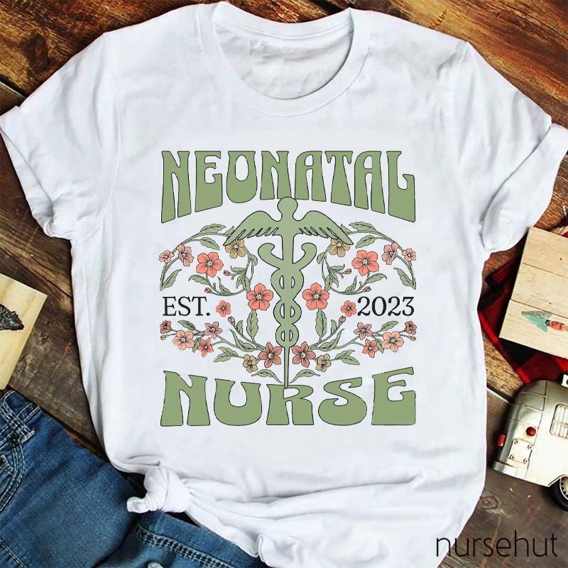 Neonatal Flower Nurse T-Shirt