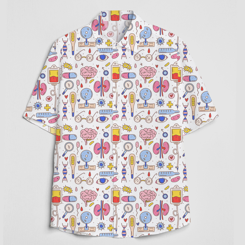 Organs Pills And Bloods Nurse Short Sleeve Shirt