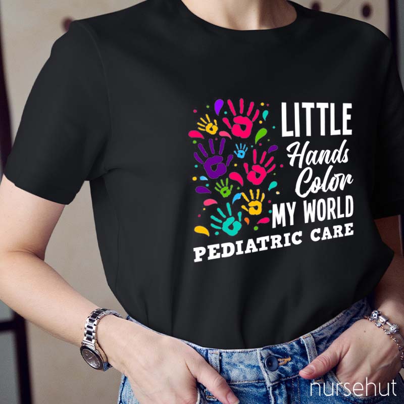Little Hands Color My World Nurse T-Shirt