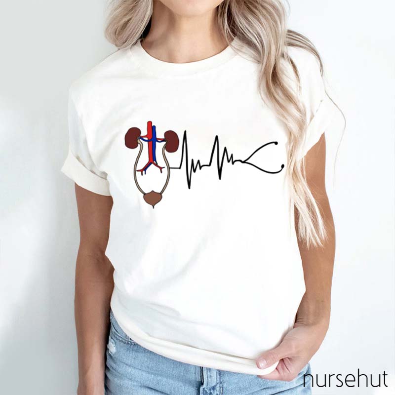 Stethoscope Cardiogram Urology Nurse T-Shirt