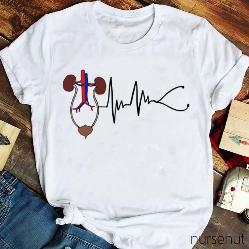 Stethoscope Cardiogram Urology Nurse T-Shirt