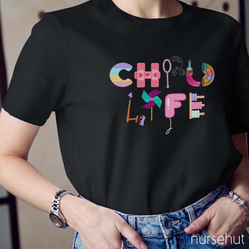 Colorful Child Life Nurse T-Shirt
