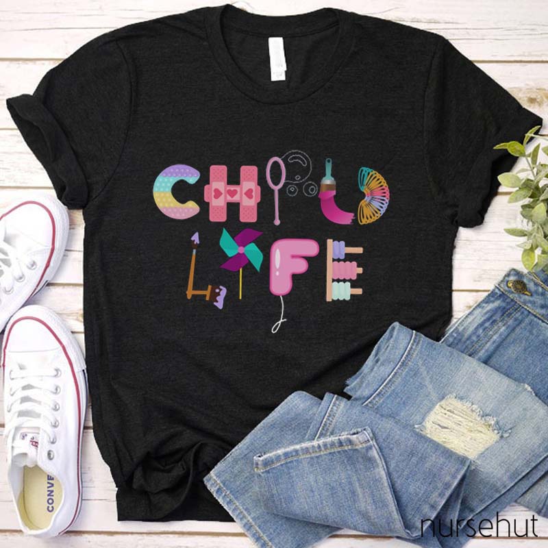 Colorful Child Life Nurse T-Shirt