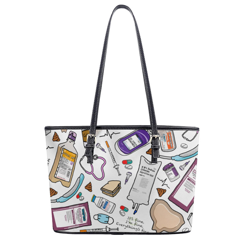 Everything Is Fine Nurse PU Leather Bag