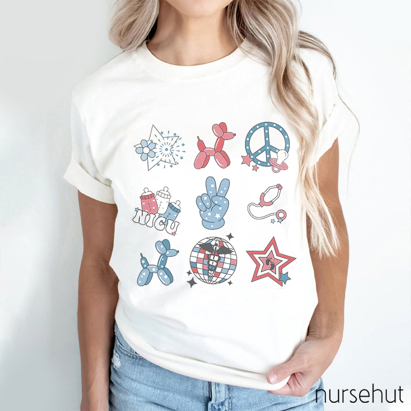 Happy Independence Day Neonatal Nurse Nurse T-Shirt