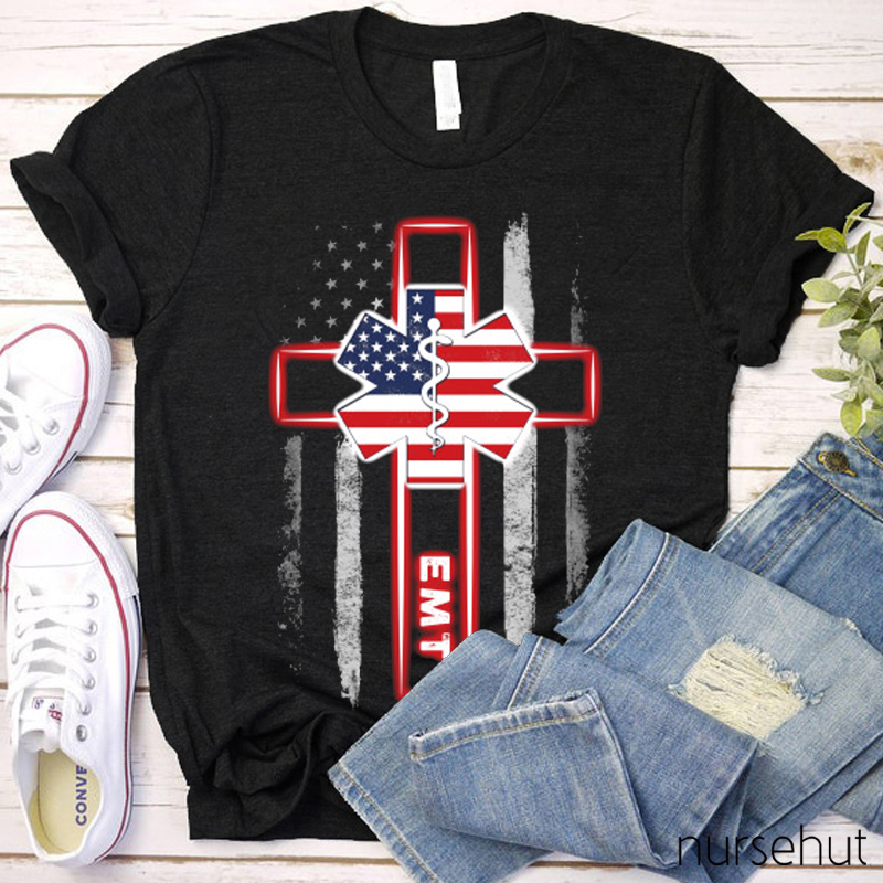 Happy Independence Day EMT Nurse T-Shirt