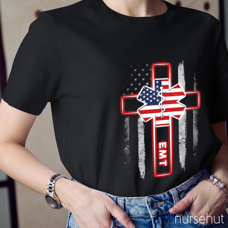Happy Independence Day EMT Nurse T-Shirt