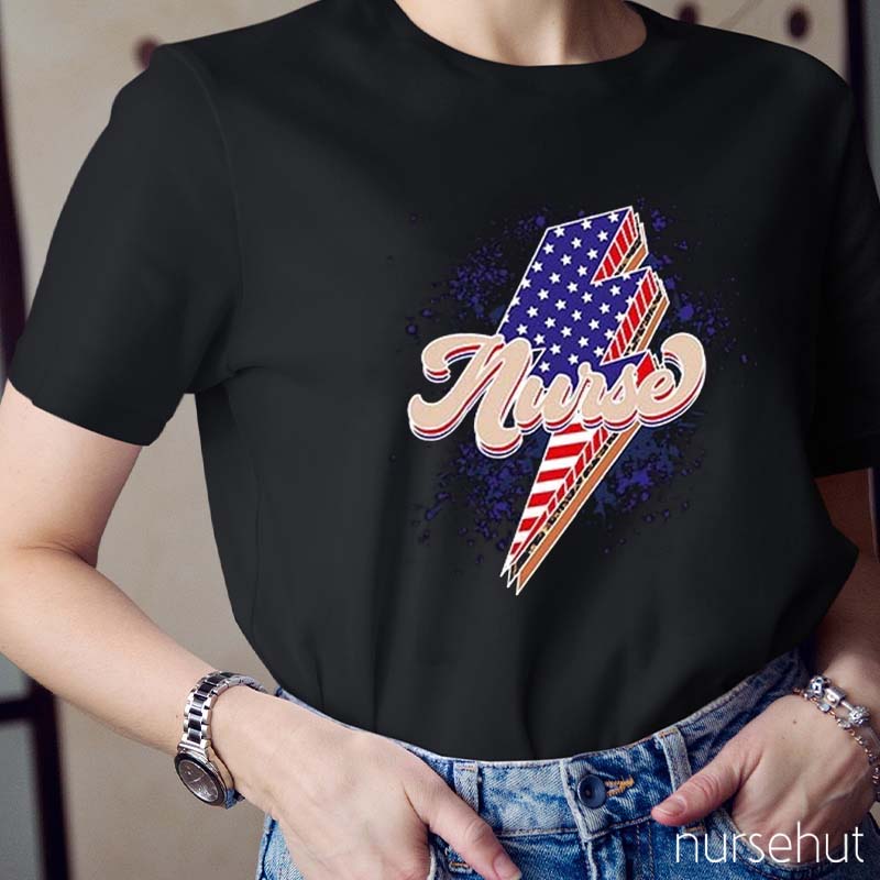 Flat Lightning Nurse T-Shirt