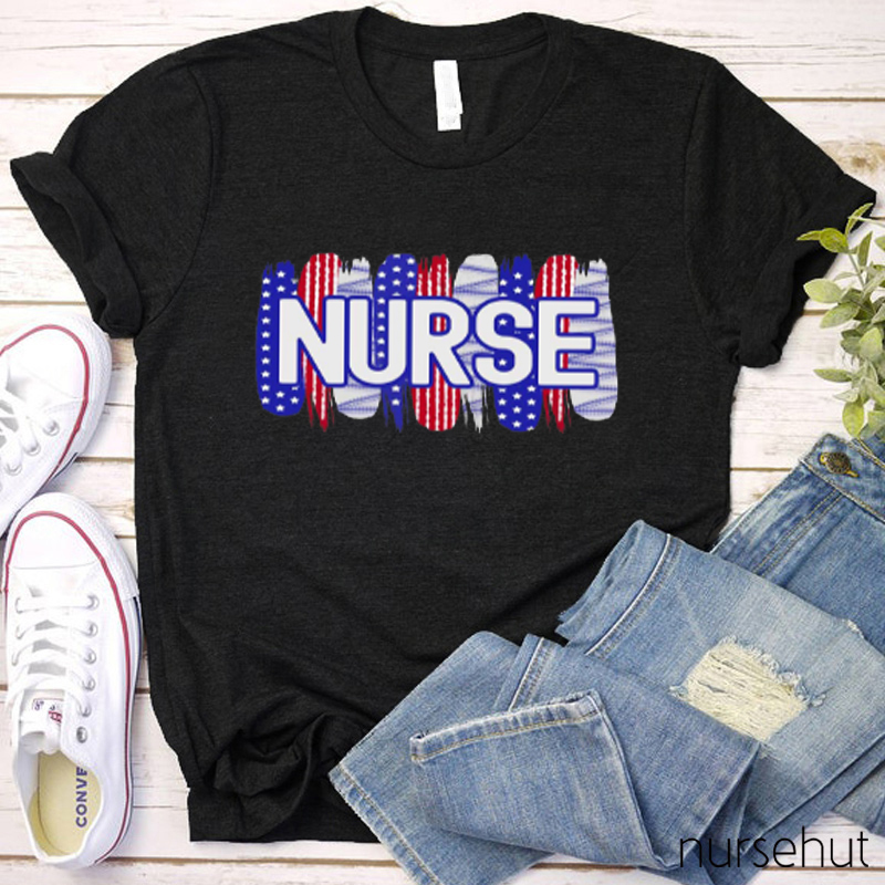 Stars And Stripes Nurse T-Shirt