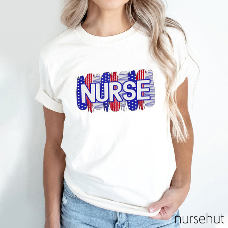 Stars And Stripes Nurse T-Shirt