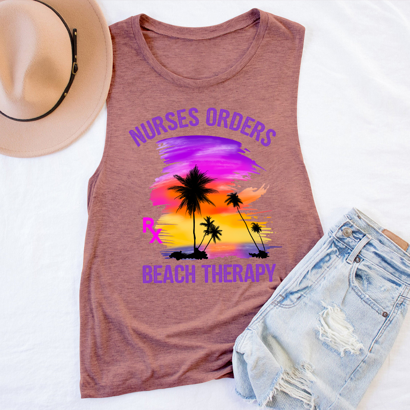 Nurses Orders Beach Therapy Nurse Tank Top