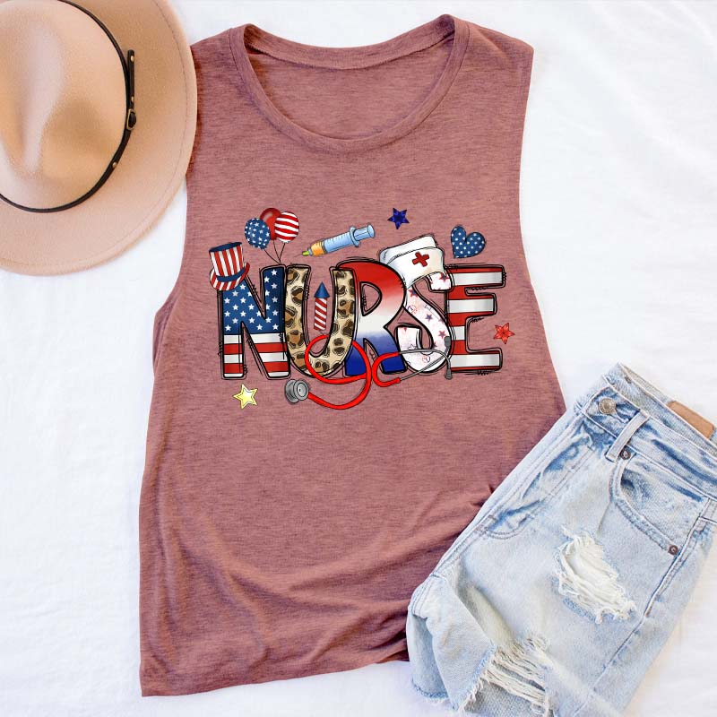 Independence Day Nurse Tank Top