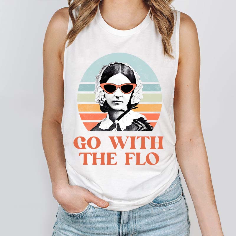 Florence Nightingale Go With The Flo Nurse Tank Top