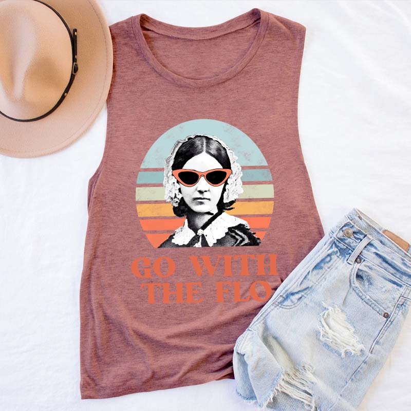 Florence Nightingale Go With The Flo Nurse Tank Top