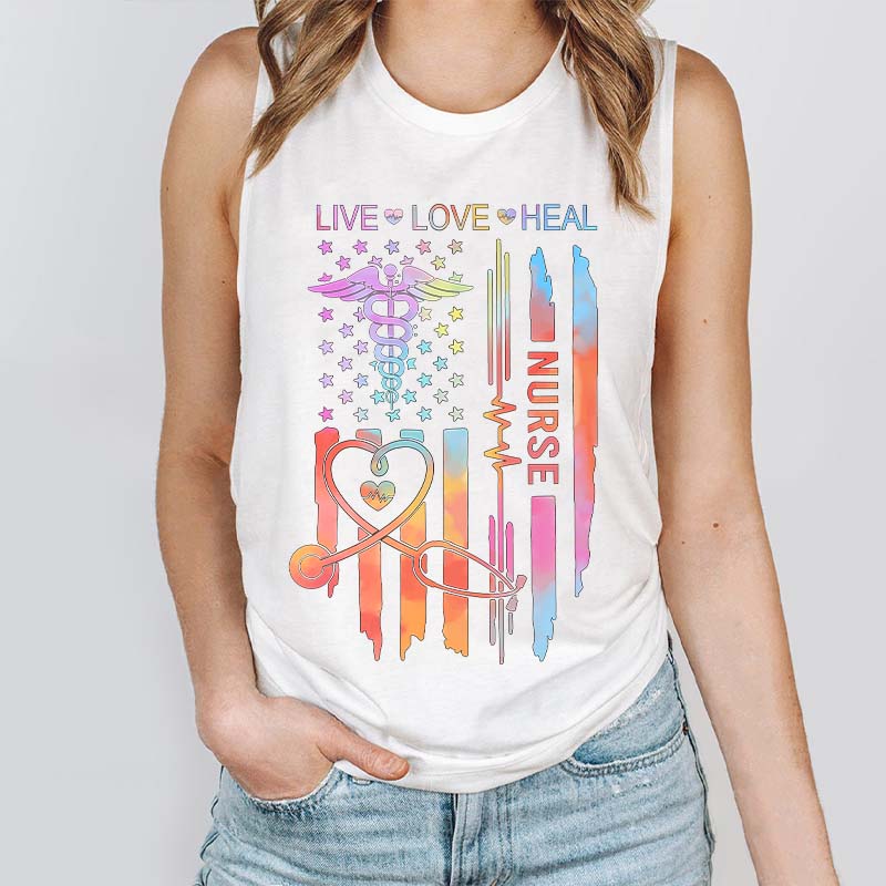 Live Love Heal Nurse Tank Top