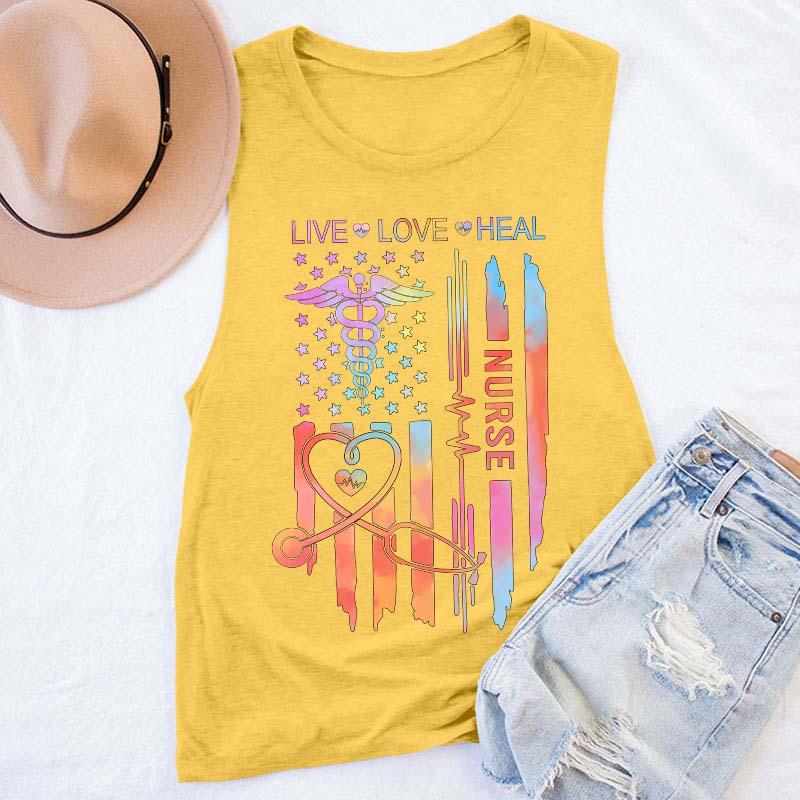 Live Love Heal Nurse Tank Top