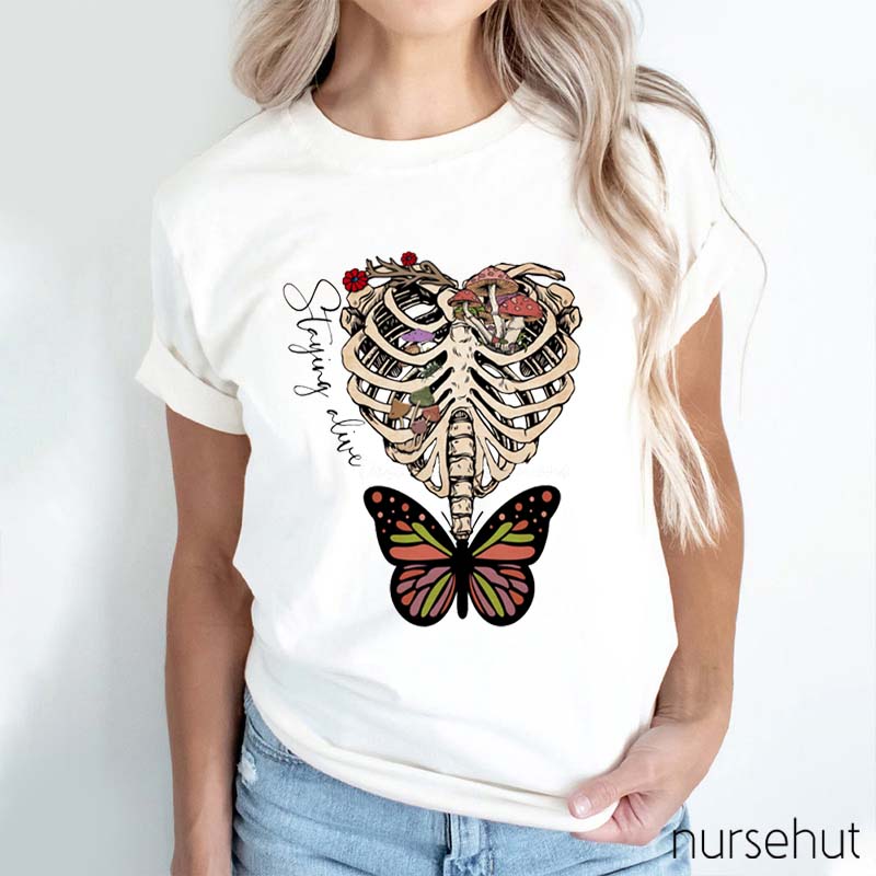 Staying Alive Nurse T-Shirt