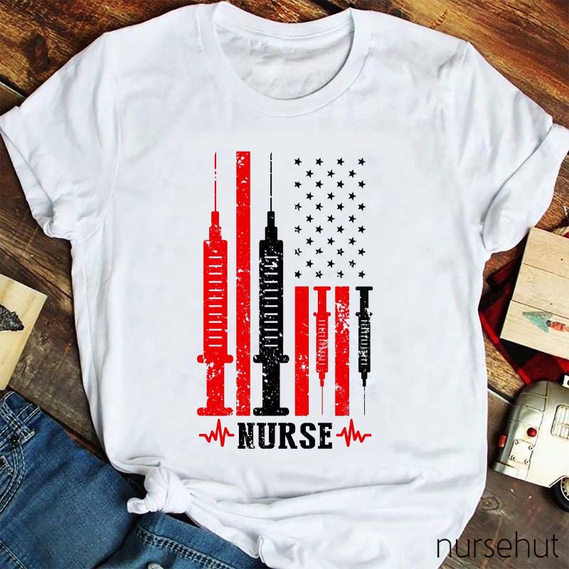 Needle Flag Nurse T-Shirt