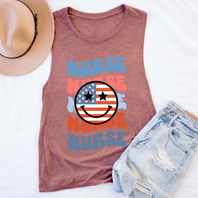 The Fourth Of July Nurse Tank Top