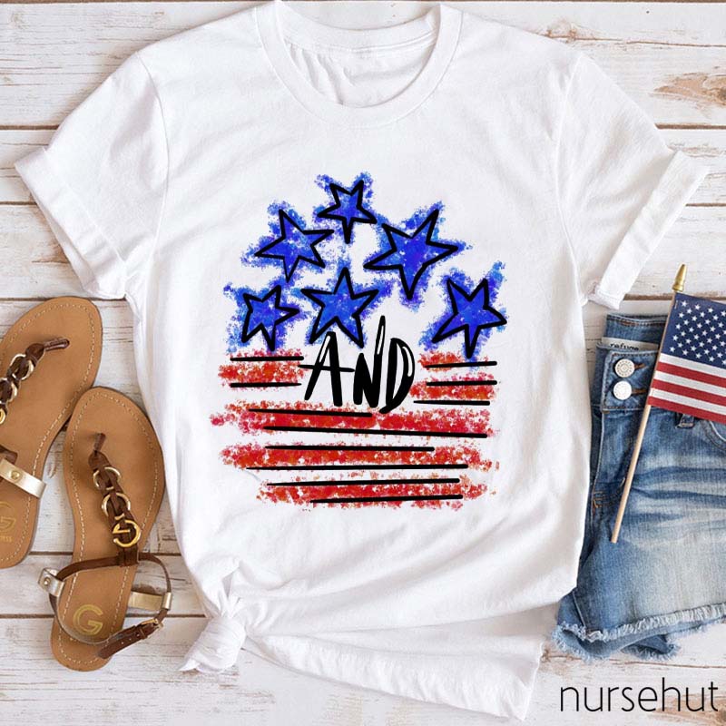 Stars And Flag Nurse T-Shirt