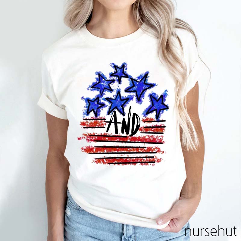 Stars And Flag Nurse T-Shirt