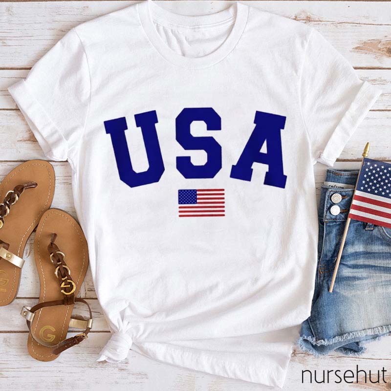 USA Flag Nurse T-Shirt