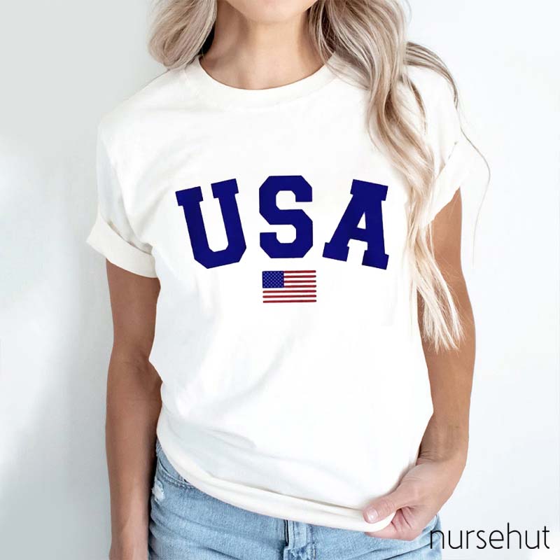 USA Flag Nurse T-Shirt