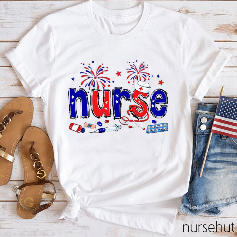 Independence Day Pharmacist Nurse T-Shirt