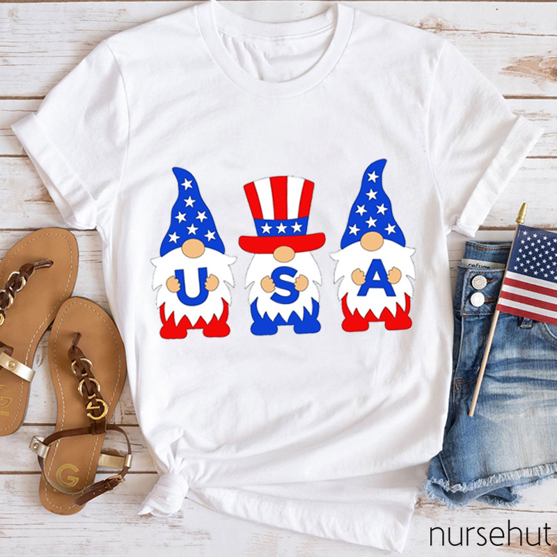 USA Independence Day Nurse T-Shirt Nurse T-Shirt