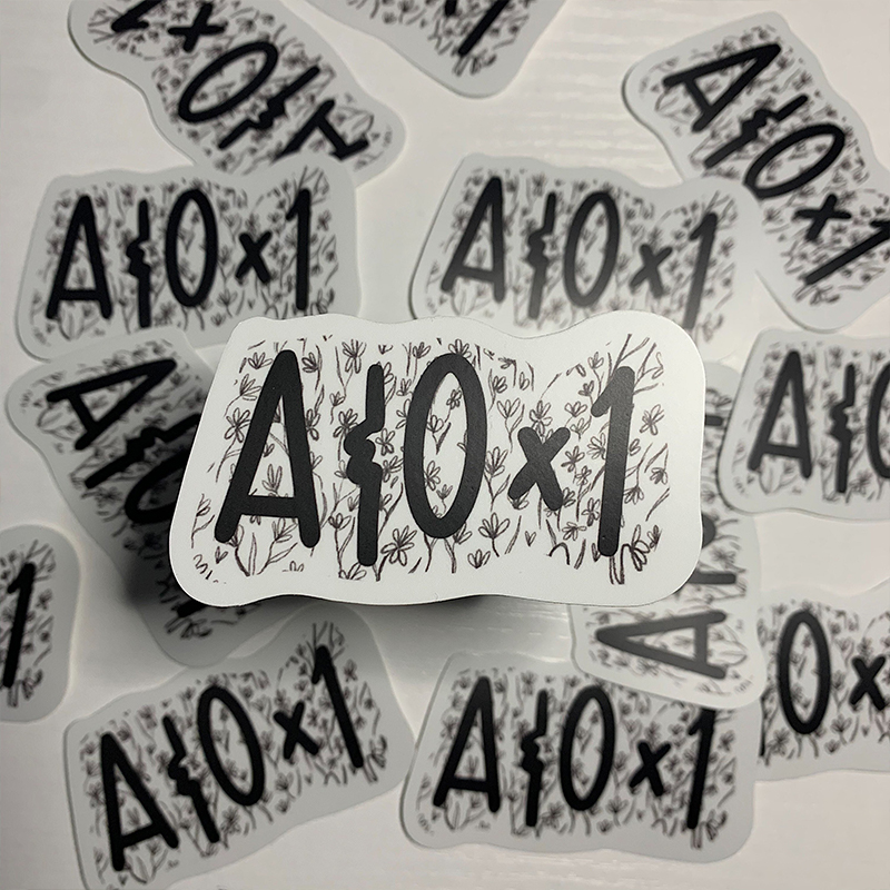 Black And White  A1OX1 Waterproof Nurse Stickers