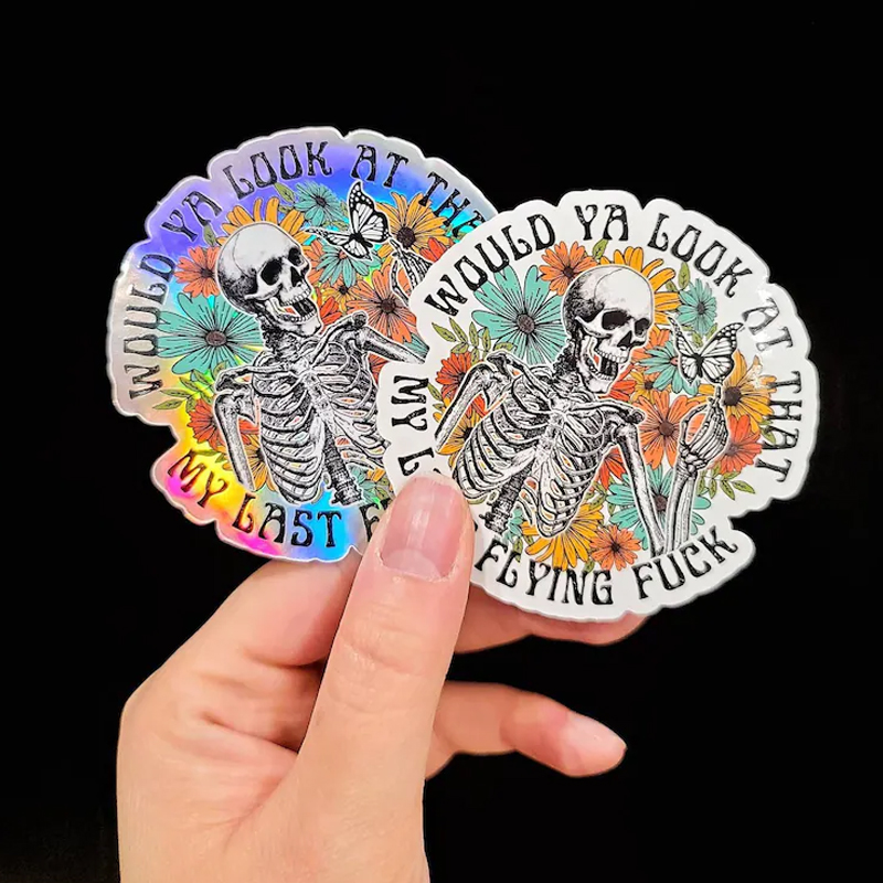 Skeleton Mental Health Vinyl Nurse Stickers