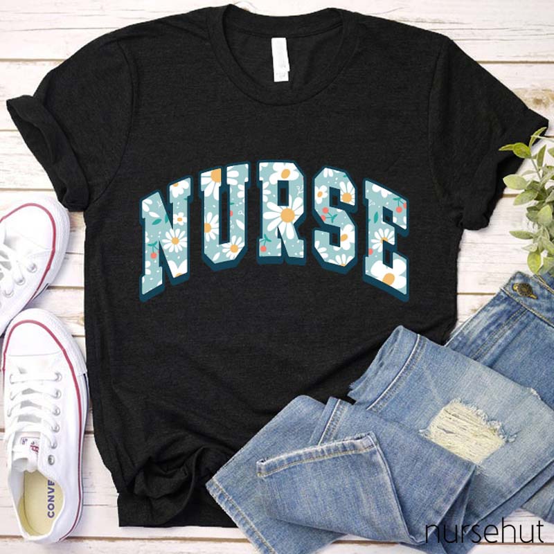 Flower Cherry Nurse T-Shirt