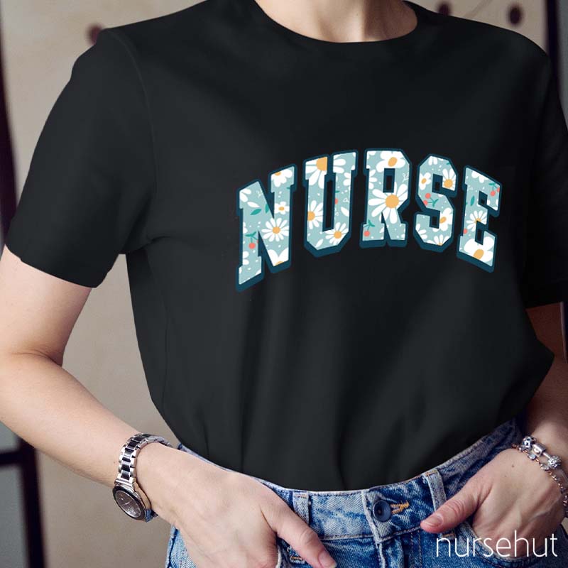 Flower Cherry Nurse T-Shirt