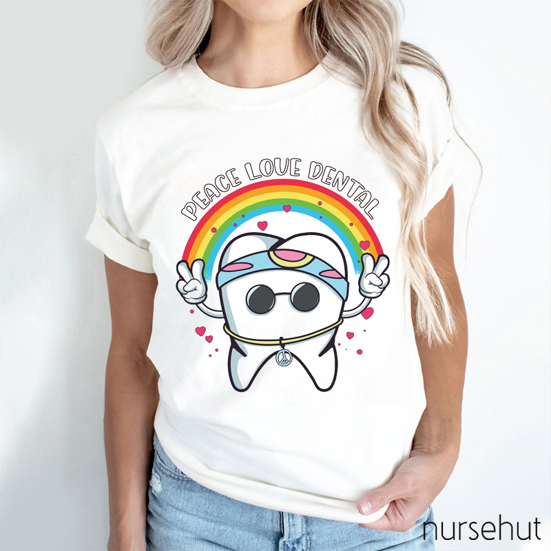 Peace Love Dental Nurse T-Shirt