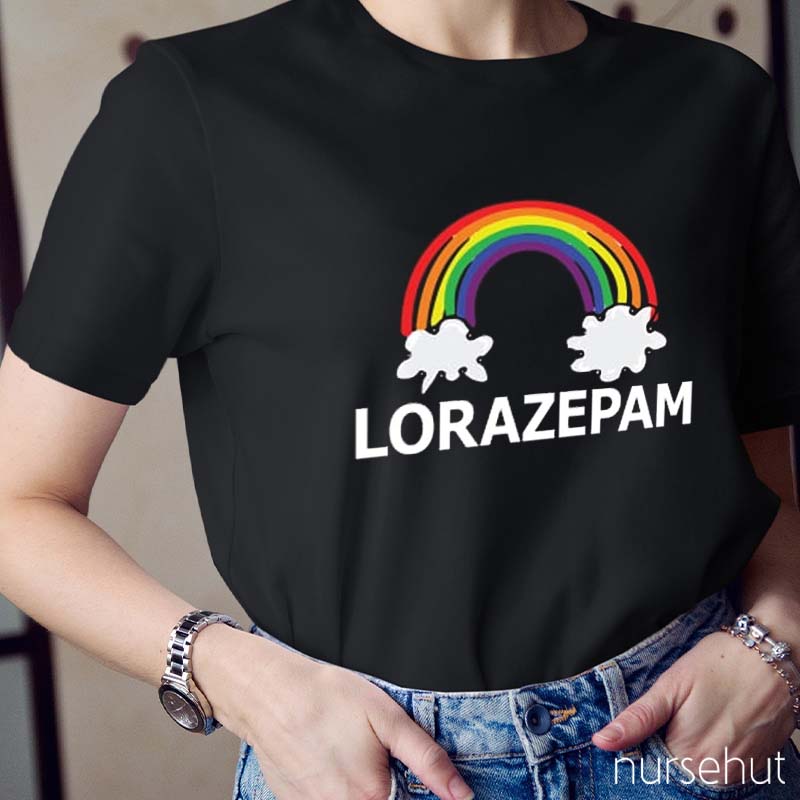 Rainbow Lorazepam Nurse T-Shirt