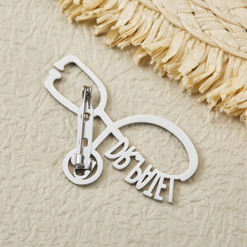 Personalized Name Stethoscope Nurse Pin