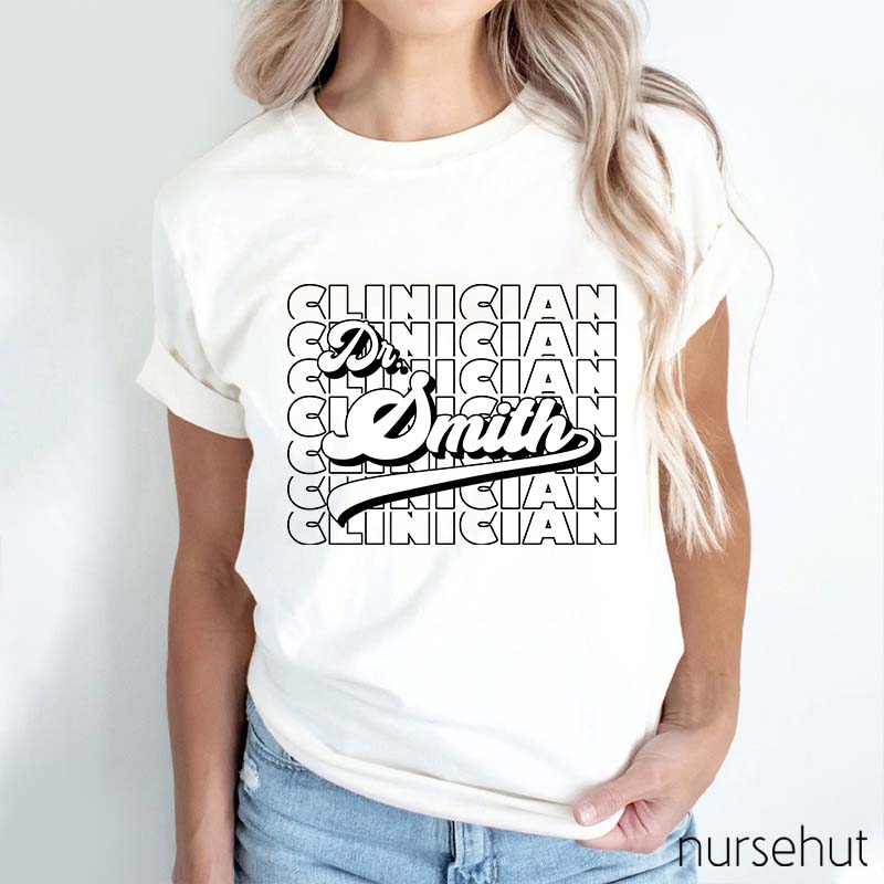 Personalized Name And Position Simple Nurse T-Shirt