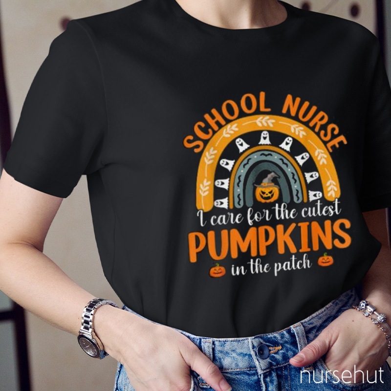 Personalized I Care For The Cutest Pumpkins In The Patch Nurse T-Shirt
