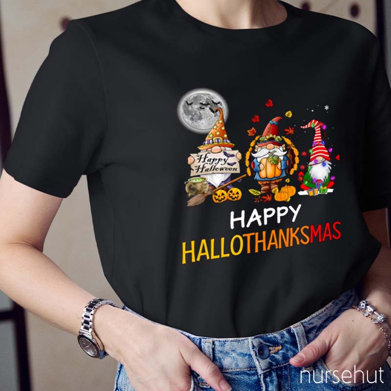 Happy Hallothanksmas Nurse T-Shirt