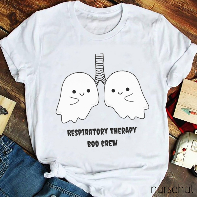 Respiratory Therapy Boo Crew Nurse T-Shirt