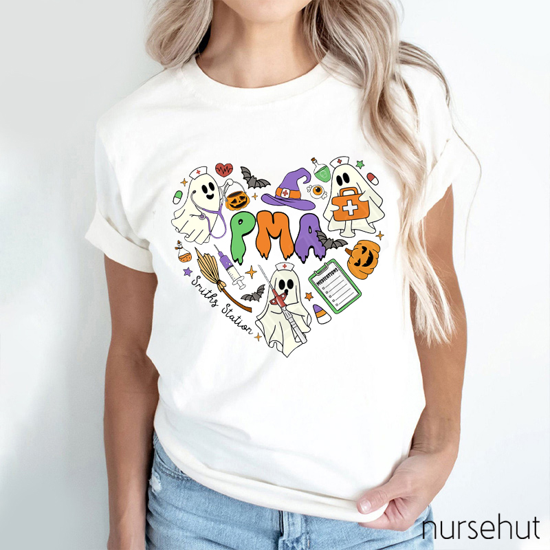 Happy Halloween Heart Nurse T-Shirt
