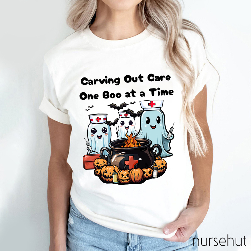Caring Out Care One Boo At A Time Nurse T-Shirt