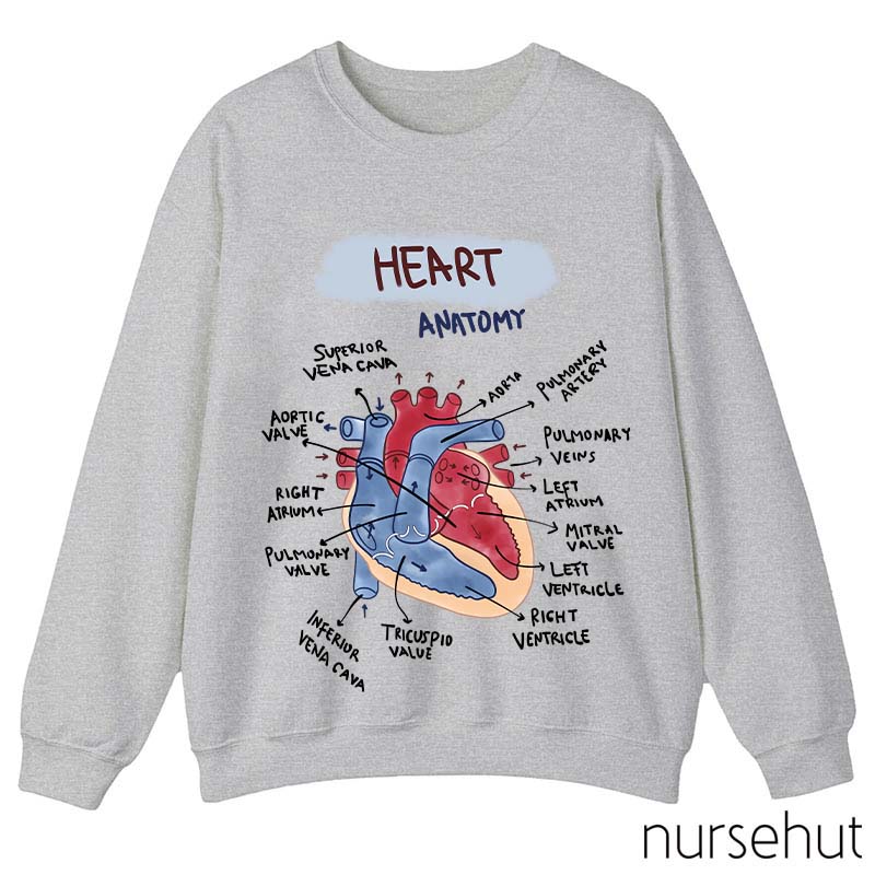 Heart Anatomy Nurse Sweatshirt