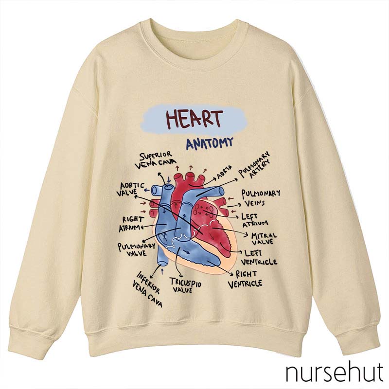 Heart Anatomy Nurse Sweatshirt