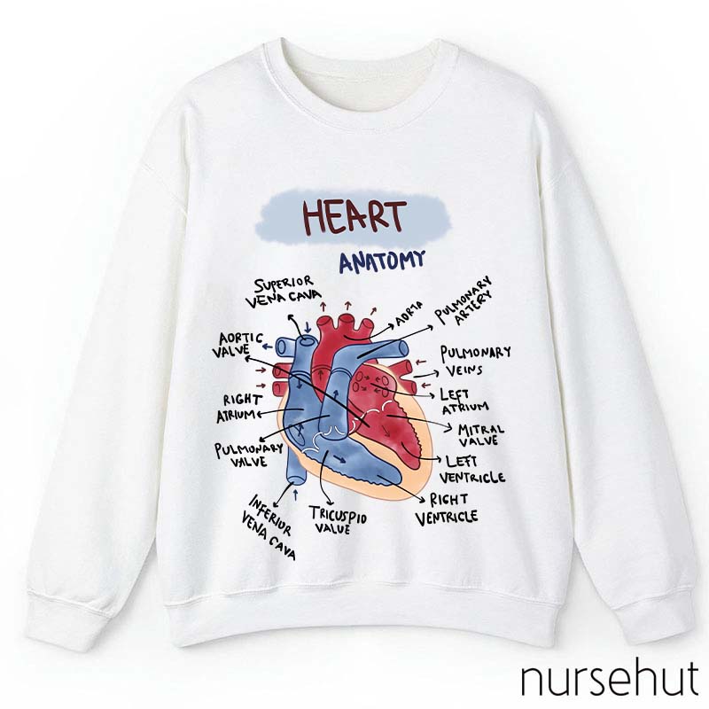 Heart Anatomy Nurse Sweatshirt