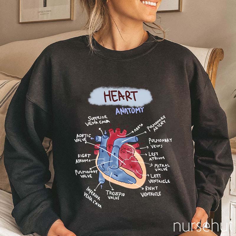 Heart Anatomy Nurse Sweatshirt